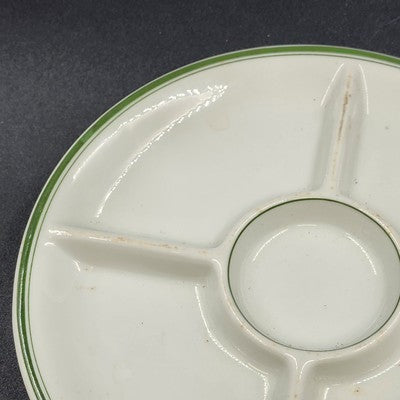 Jackson Vitrified 5 Section Divided Plate 9.25” x 1" Falls Creek PA USA Vintage