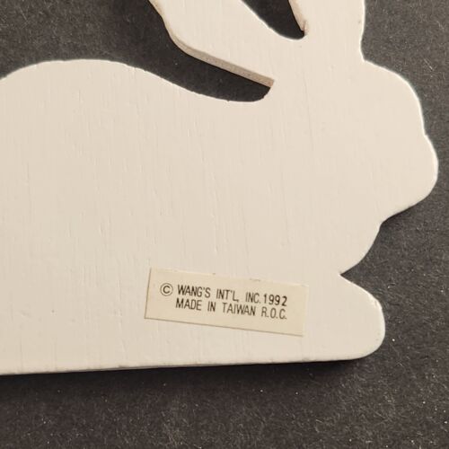 1992 Wangs Easter Bunny Tree Set 7 Pc Wood Centerpiece Egg Hunt Decor