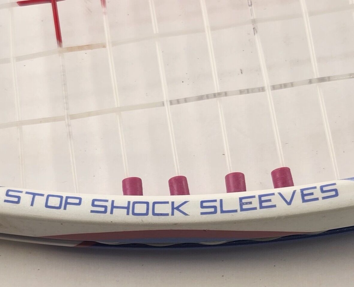 Wilson Tennis Racket Triumph V-Matrix Stop Shock Sleeves Blue L2 4¼ White Grip