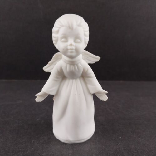 Boy & Girl Kissing Angels Molded Plastic Christmas Collectible Figurines Vtg 3"