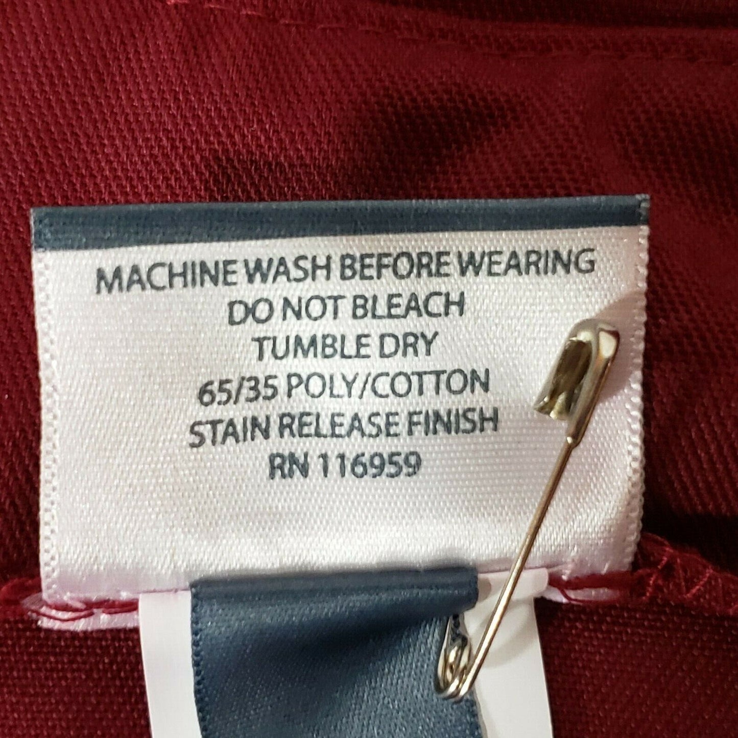 Burgundy Tunic Women's Vest Large V93 Fame Fabrics 2 Waist Pockets Poly-Cotton