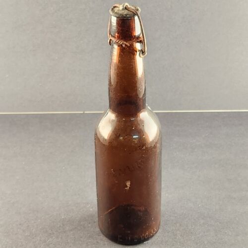 Born and Co Columbus Ohio 10" Tall Empty Amber Brown Glass Speed Cap