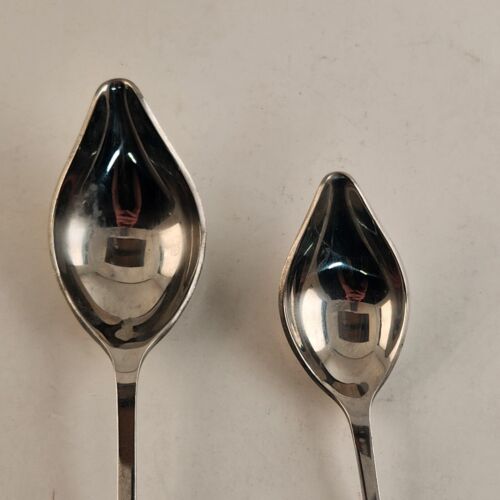 Set of 2 Grapefruit Spoon Vintage Silverware Dining Flatware 8" and 6½" Long
