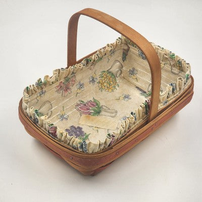 Longaberger 2000 Mother's Day Early Blossom Basket Fabric Liner Protector 11"