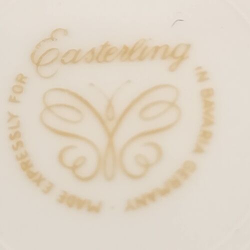 2 Bread Plates Caprice China Pattern by Easterling 6.25" Floral with Silver Trim