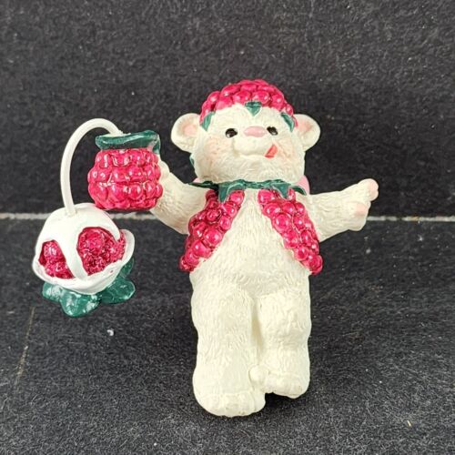 3 Hallmark Keepsake Fairy Berry Bears Ornaments Strawberry Blueberry & Raspberry