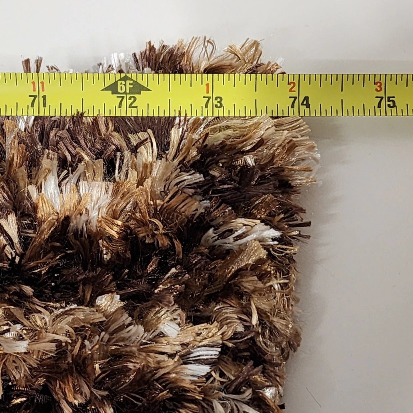 Soft Angel Hair Yarn Scarf Brown Tan Cejon Knit One Size 74" x 8" Women's China