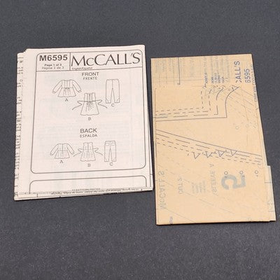 McCall's M6595 Sewing Pattern Uncut 2012 Girls Dress Jumper Pants Size CDD 2-5