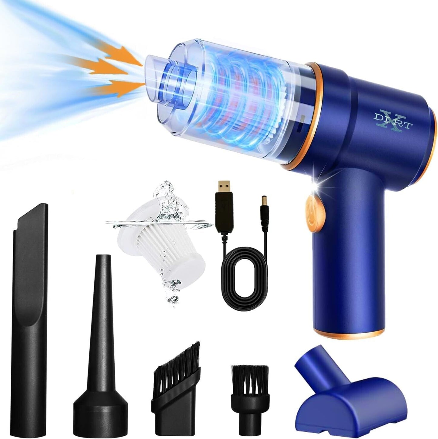 DIRTX Wireless Handheld Cordless Mini Car Vacuum Cleaner High Suction