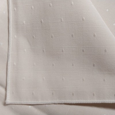 Set of 10 Soft Light Beige Dinner Table Napkins with Swiss Dotted Square 20"x20"