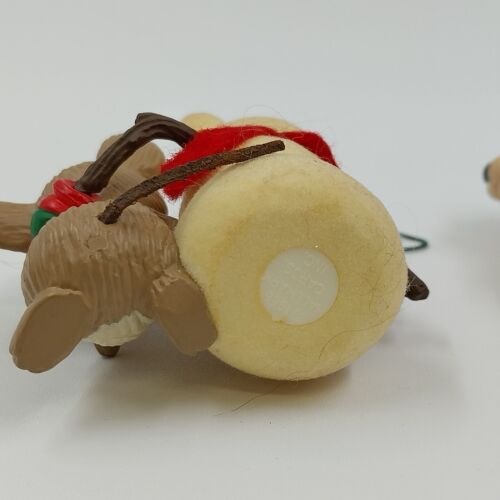 3 Hallmark Keepsake 1986 Ornaments CINNAMON BEAR Snow Buddies POPCORN MOUSE