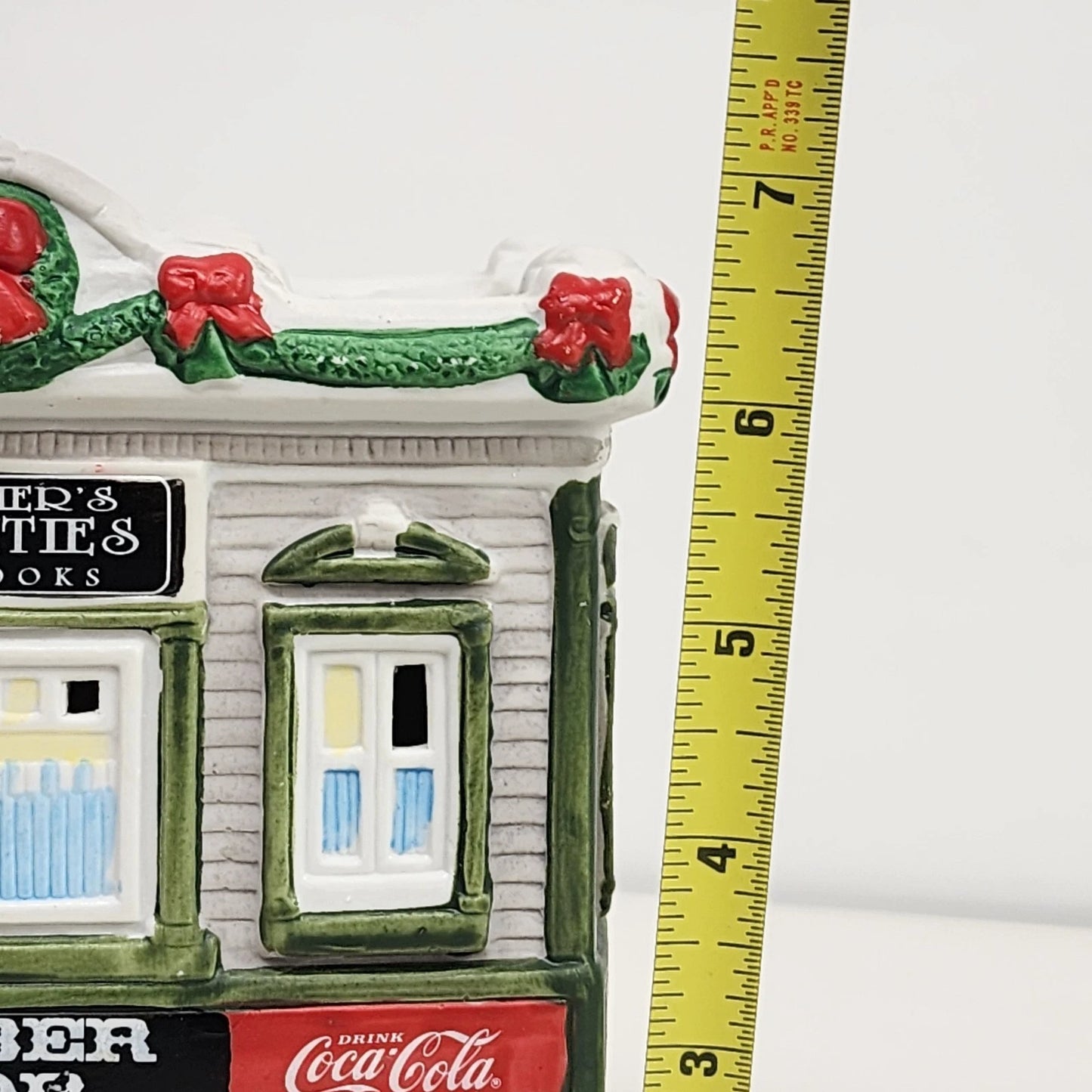 Barber Shop Christmas Village House Coca-Cola Townsquare Collection 1996 Vintage