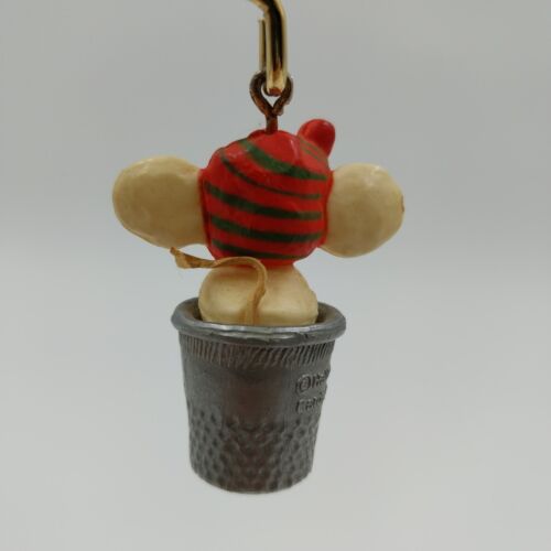 Hallmark 1978 Mouse in Thimble Christmas Ornament Tree Trimmer Collection VTG