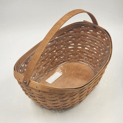Longaberger Full-Size Maple Brown Crocus Basket w Plastic Protector Liner 2006