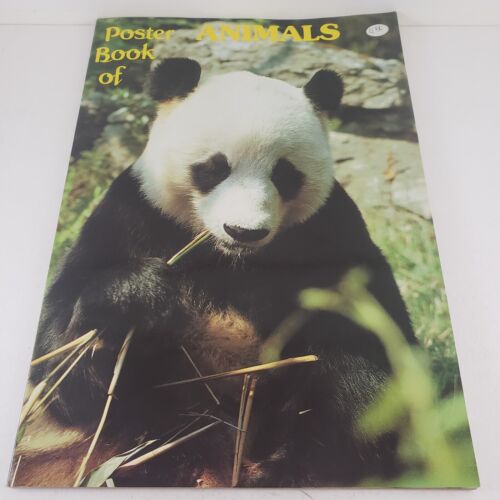 24 Posters Book of Animals Glossy Color Panda Penguin Jaguar Tiger 10"x14" 1982