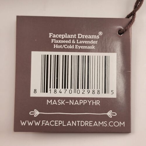 Faceplant Dreams Nappy Hour Hot/Cold Eye Mask Eye Lavender Buds & Flaxseed Blue