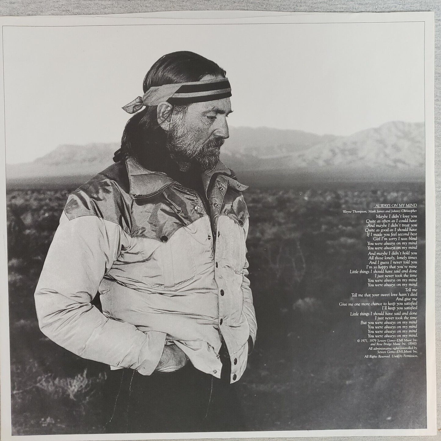 Willie Nelson Vinyl LP Always On My Mind Columbia FC 37951 1982 Grammy Label