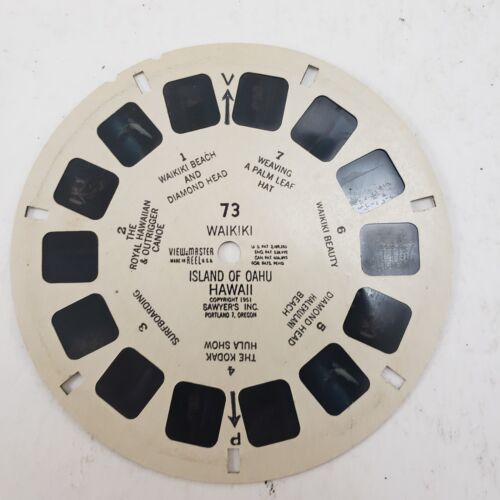 5 View-Master Reels Alice in Wonderland Waikiki Atlantic City Daytona Beach 703