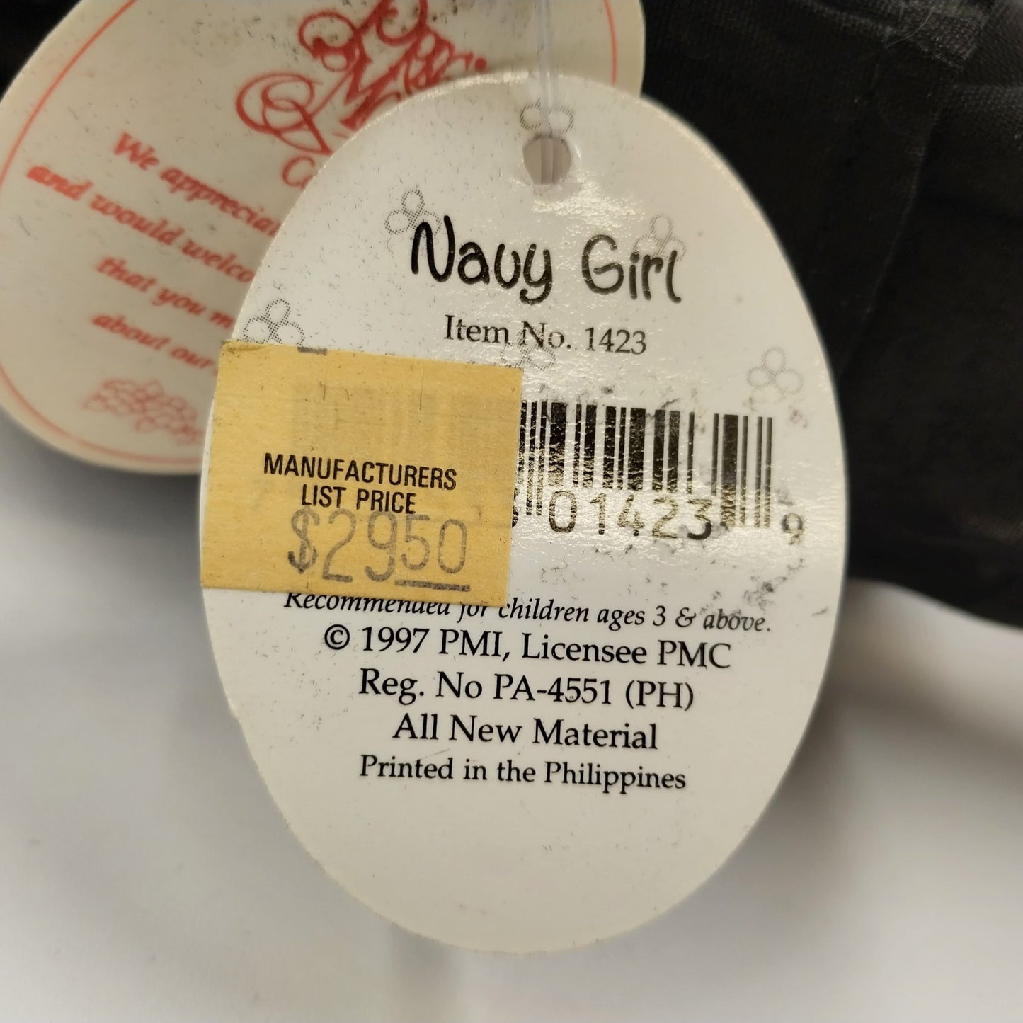 Precious Moments Air Force Military Navy Girl Vinyl Doll 1997