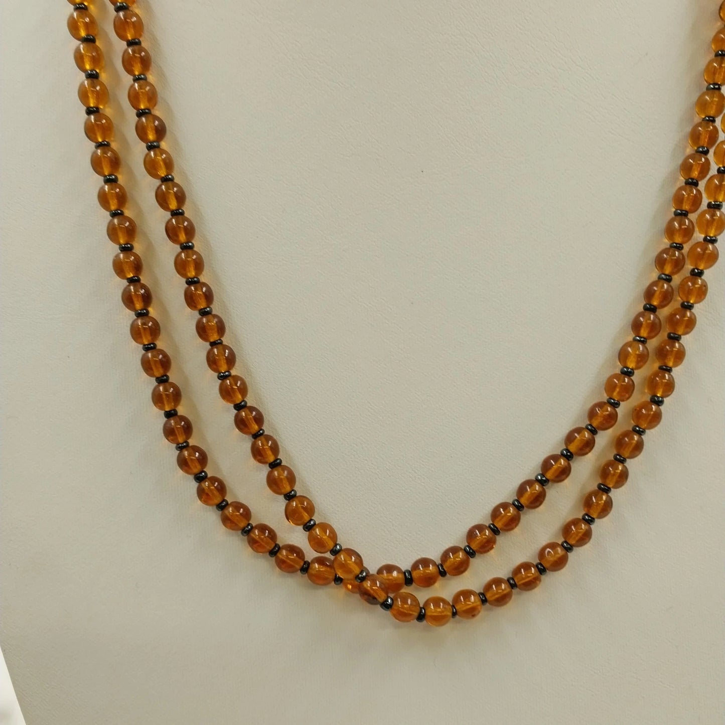 Necklaces Lot Beaded Chain Boho Multicolor Art Glass & Textured Black Orange