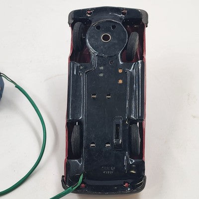 Metal Toy Police Car Red Light Electric Cable Controlled Not Working Japan 1955