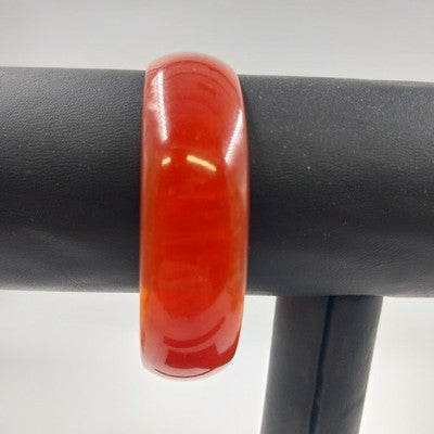 Orange Lucite Chunky Bangle Bracelet Round Acrylic Resin Fashion Women's Jewelry