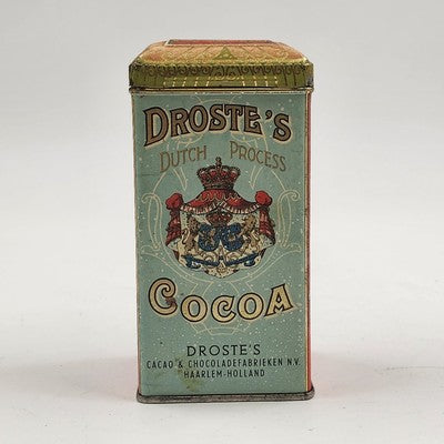 Droste's Haarlem Holland Dutch Process Cocoa Empty Original Tin Vintage 1940's
