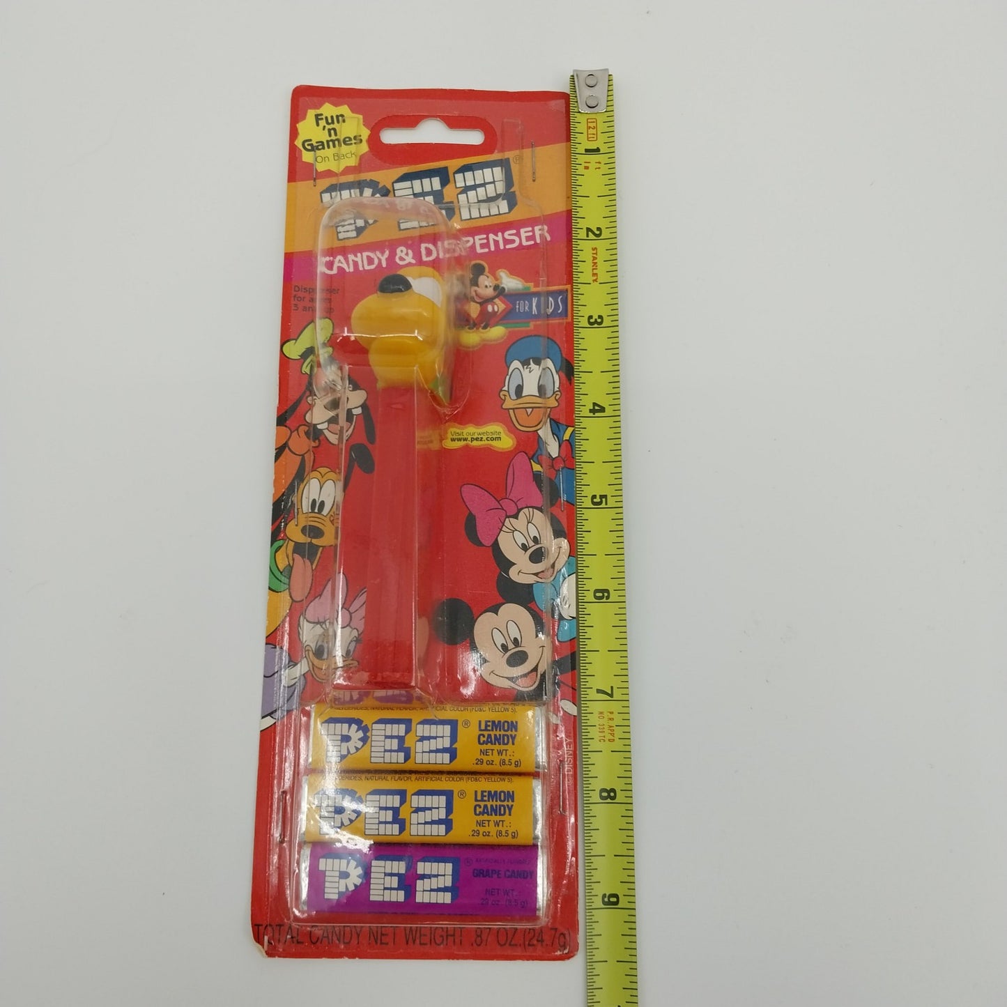 Disney Pluto PEZ Dispenser Collectible Candy Toy Retro Classic Solvenia
