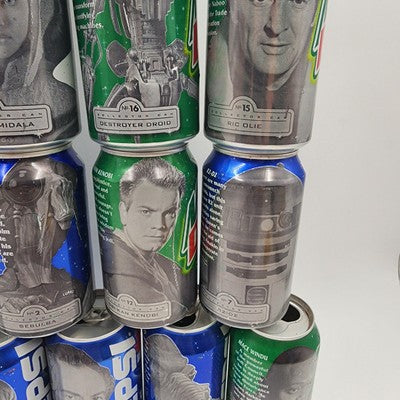 Star Wars Episode 1 The Phantom Menace Mt. Dew Pepsi 24 Empty Can Set 1999