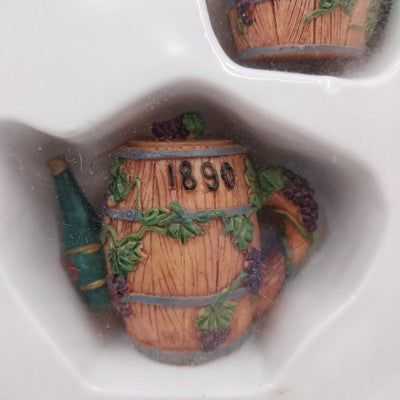 Ranger Polyresin Miniature Tea Set Grape Vineyard w/ Box Collectible Decor