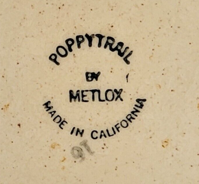 Poppytrail Homestead Provincial Salad Plate 7.5" by Metlox Tan Colonial Setting