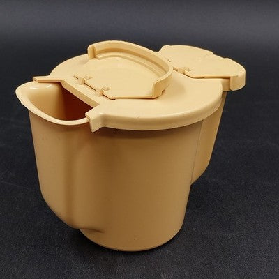Tupperware Harvest Beige Gold Tupperware Sugar Bowl with Flip Lid 577-10 Vtg USA