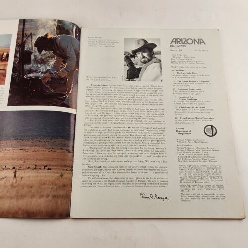 Arizona Highways 1976 March Edition The Moods of Weather Last Cattle Drive