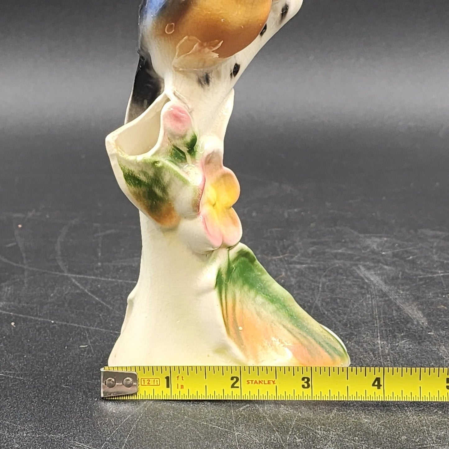Blue Bird of Happiness Figurine by Clay Sketches of Pasadena CA Ceramic Crazed