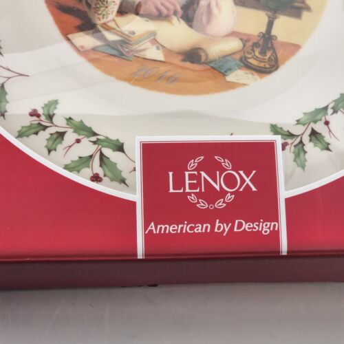 Lenox 2016 Annual Collector Holiday Plate 26th in Series Santa Checking List NIB