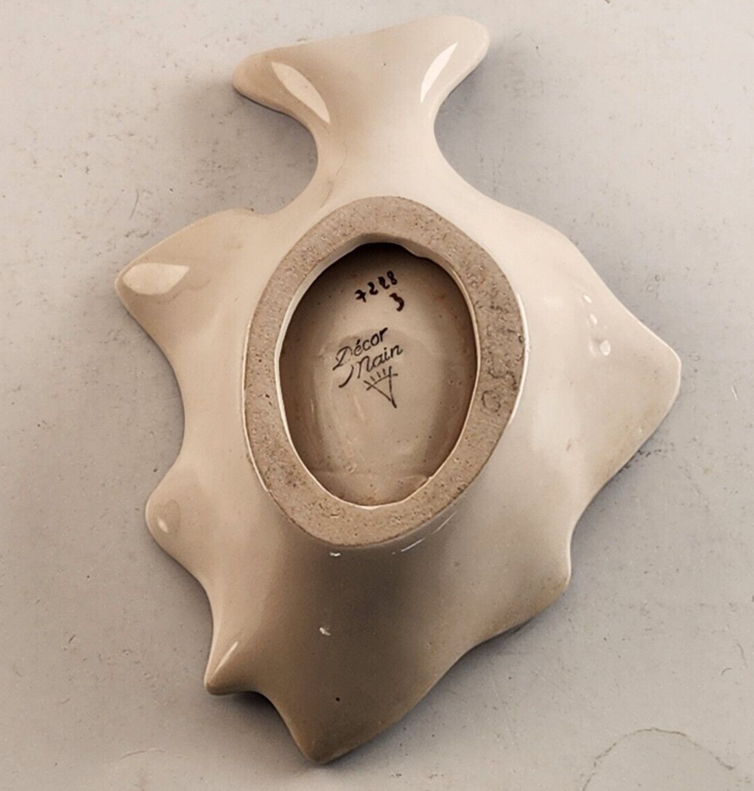 Vintage Tell UK Ceramic Nautical Trinket Dish Sailboat Fish Signed Tray