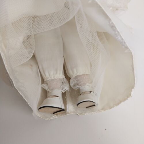 Soft Expressions Porcelain Doll Wedding Dress Tall Curly Blonde Hair 12"