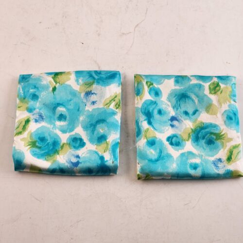 4 pc Handmade Fabric Earbud Lipstick Pouch Holder Pink Blue Satin Bling Vintage