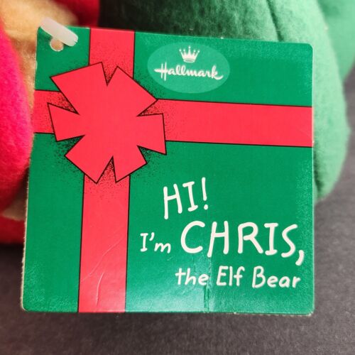 Hallmark Chris the Elf Bear Santa's Workshop #25 Stuffed Plush Teddy Bear