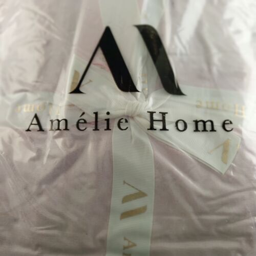 Amelie Home Velvet Throw Blanket with Knot Fringe Rose Pink 50" x 60"