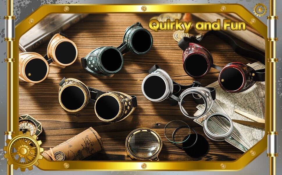 10 Pc Retro Victorian Steampunk Goggles Glasses Sunglasses Punk Cosplay Costumes