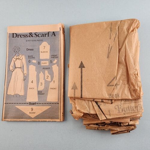 Butterick 5505 Vintage Sewing Pattern 70's Women's Half Size Dress Size 18½