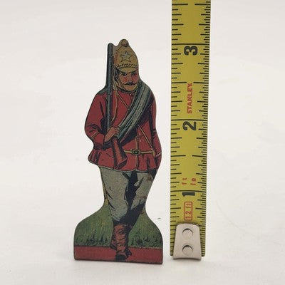 MARX British Indian Army Tin Litho Infantry Soldiers Toy Prop Figure 3" 1930's