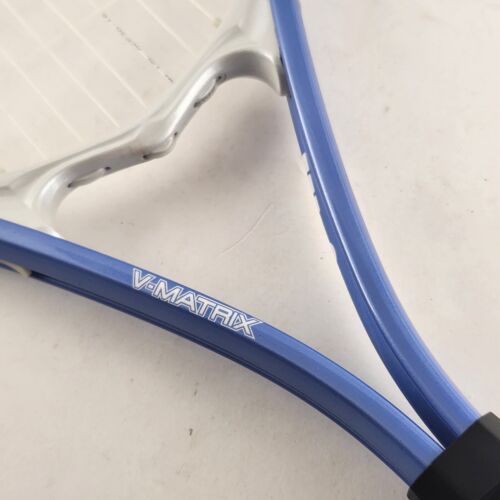 Wilson Tennis Racket Triumph V-Matrix Stop Shock Sleeves Blue L2 4¼ White Grip