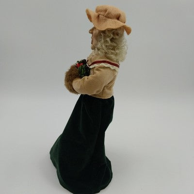 Set of 3 Vintage Christmas Caroler Figurines Man Woman Schoolgirl
