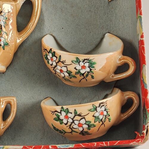 Little Hostess Toy Childs Tea Set Nagoya Japan No 600 In Box Daisy Pattern 12 Pc