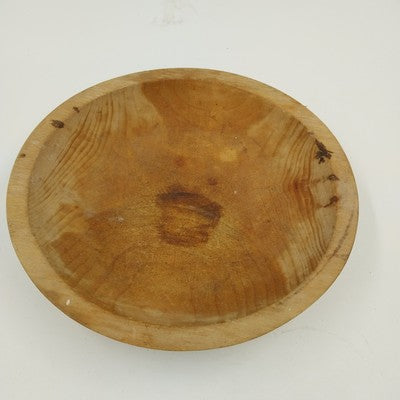 Oval Shape Bread Serving Bowl in Natural Wood Hand Crafted Kitchen Decor 9” x 2"