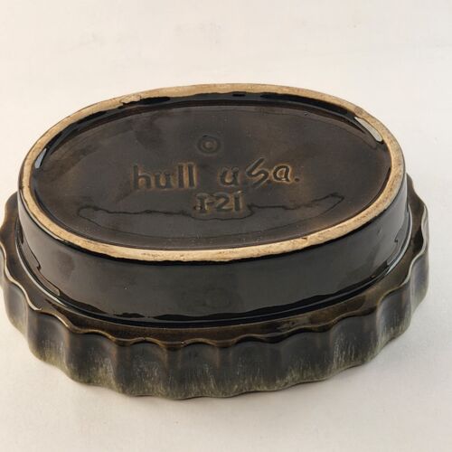 Drip Glaze Oval Planter Green Vase Mid Century Hull I-21 Pattern Art Pottery