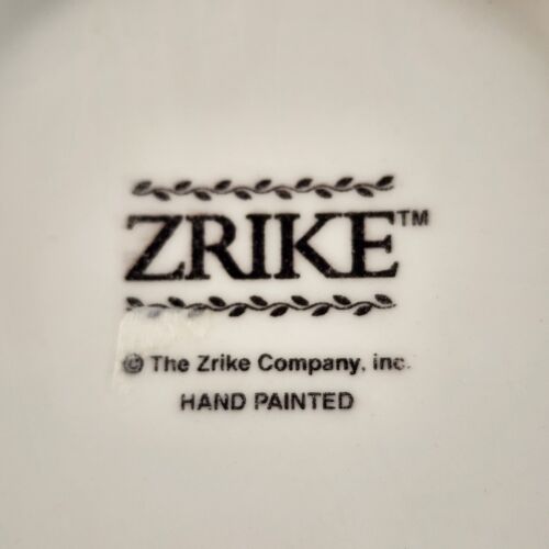 Zrike Yellow Harvest Salad Dessert Plate 8¾" Hand Painted Leaves Acorns Berries