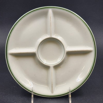 Jackson Vitrified 5 Section Divided Plate 9.25” x 1" Falls Creek PA USA Vintage